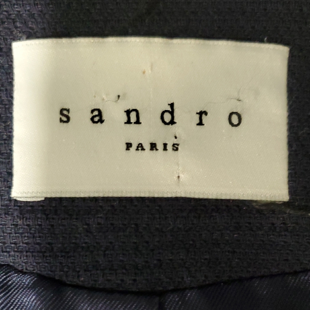 Sandro Women's Navy Toggle Pea Coat - Picture 11 of 17